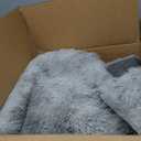 CAIYUECS Shag Area Rug for Living Room: Indoor Ultra Soft Plush Rugs for Bedroom Living Room - Non-Skid Modern Nursery Faux Fur Rugs for Kids Room Home Decor (Tie-Dyed Light Gray, 6x9 Feet)