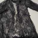 Avidlove Women's Lace Kimono Robe Babydoll Lingerie Mesh Nightgow (Medium, Black)