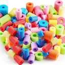 Frienda 100 Pcs Pool Noodles Bits Multicolor Craft Small Size Versatile Mixed Floating Pool Noodles Foam Rope Tube for Play or DIY Craft Multipurpose (Mixed Sizes,Macaron Colors) (1.18-3.54 x 1.18-2.36 Inch)