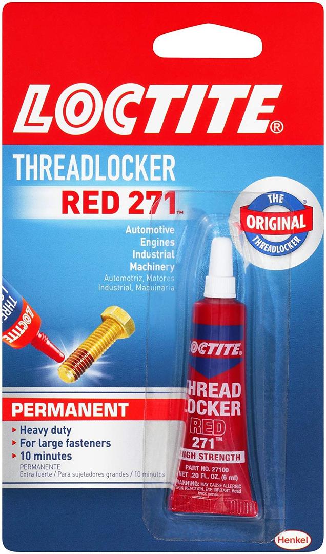 Loctite Threadlocker Red 271 Red, 0.2 fl oz, 12, Tube (12 Pack)