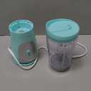 Mueller Personal Blender for Shakes and Smoothies with 15 Oz Travel Cup and Lid, Juices, Baby Food, Heavy-Duty Portable Blender & Food Processor, Turquoise