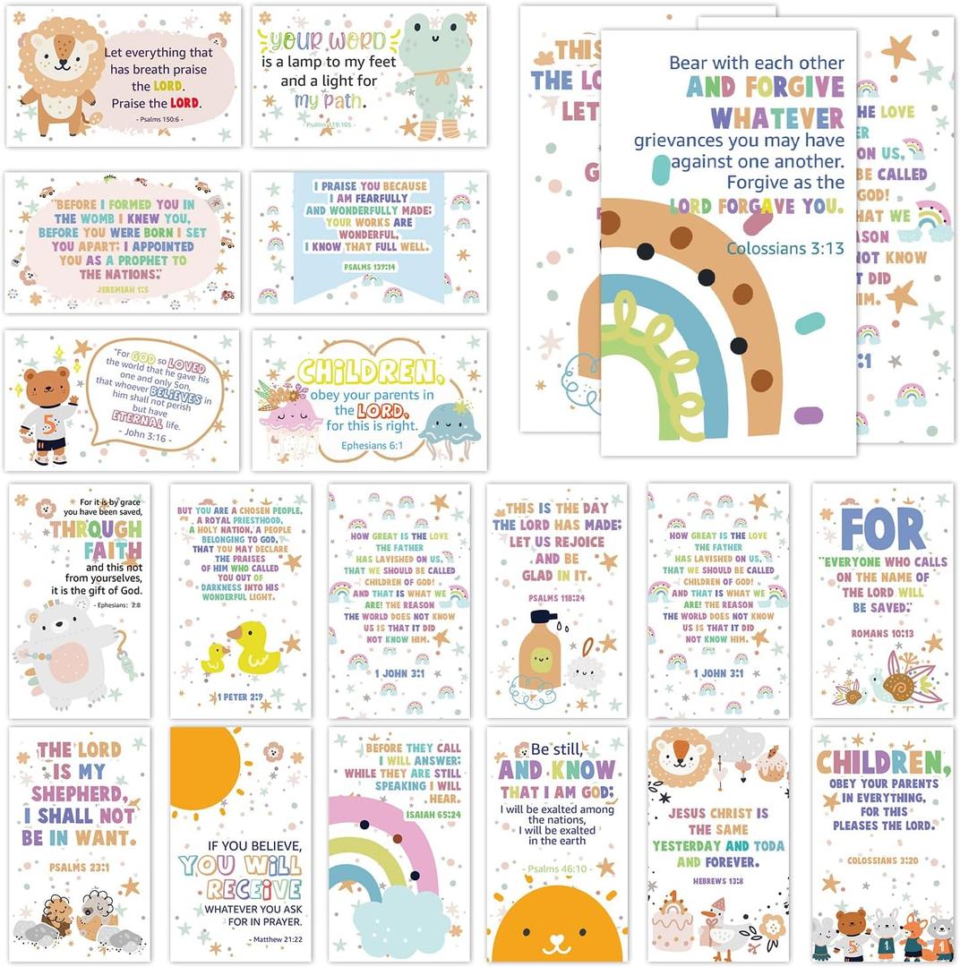 60 Prayer Cards Mini Scripture Cards with Assorted Bible Verses for Bible Studies, Inspirational Religious Christian Gifts for Family - JK0407