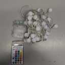 ALOVECO LED String Lights 16ft 50 LED Battery Operated String Lights Color Changing with Remote Waterproof Globe Starry Fairy Lights for Outdoor Indoor Bedroom Garden Party (RGB)