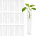 SINJEUN 30 PCS Plant Propagation Tubes, 20 ml Clear Plastic Test Tubes for Plants Flowers Home Office Decorations (4.7 inches Height)