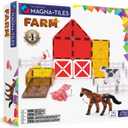 MAGNA-TILES Farm Animals 25-Piece Magnetic Construction Set, The ORIGINAL Magnetic Building Brand
