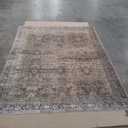 Loloi Layla Collection LAY-03 Olive/Charcoal 7'-6" x 9'-6" .13" Thick Area Rug, Soft, Durable, Vintage Inspired, Distressed, Low Pile, Non-Shedding, Easy Clean, Printed, Living Room Rug