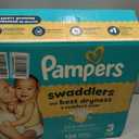 Pampers Swaddlers Diapers, Size 3 (13-26 lbs), 136 Count, Absorbent, Keeps Baby Dry and Comfortable, Skin Safe Disposable Baby Diaper