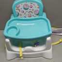 Peppa Pig Booster Seat with Tray, Toddler Dining Chair for Kitchen Table with Adjustable Tray, Cup Holder & Safety Straps, Portable, Easy to Clean, Fits Most Chairs