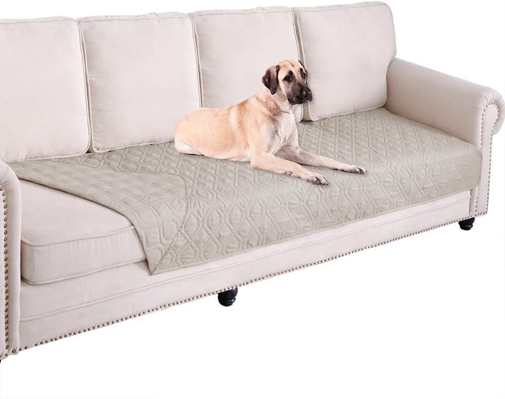 Ameritex Waterproof Dog Bed Cover Pet Blanket for Furniture Bed Couch Sofa Reversible (30x90 Inch (Pack of 1), Khaki+khaki)