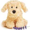 warmies Junior Microwavable & Weighted Stuffed Animals, Golden Dog - Heated Stuffed Animal Plushie for Warmth & Comfort - Cute Soft Plush Toys for Adults & Children (Boys, Girls, Babies & Toddlers)