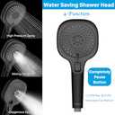 RV Shower Head with Hose and On Off Switch, 3-Spray Camper Water Saving and High Pressure Shower Head with Hose for RV, Camper, Van, Travel Trailer, Motorhome and Boat, Matte Black