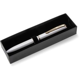 Pentel EnerGel Style Gel Pen with Gift Box, Pastel White Barrel, Black Ink, (0.7mm) Medium Line