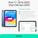 ZenRich [2 Packs] Anti Blue Light Screen Protector for iPad (A16) 11th/10th Generation 2025/2022 (11"/10.9")  9H Hardness Tempered Glass, HD Clarity, Eye Protection, Scratch Resistant, Bubble-free