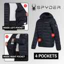 Spyder Packable Boys Puffer Jacket with Hood, Lightweight Boys Winter Jacket (Black)