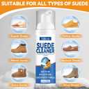 Suede and Nubuck Cleaner, 6.76 Oz Suede Shoe Cleaner with Brush and Towel, No-Rinse Foam Shoe Cleaner Kit for Leather, Boots, Knit, Canvas, Nubuck, Fabric, Tennis