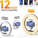TODI 12" Ring Light with 63" extendable Tripod Stand, Selfie RingLight with Phone Holder and Selfie Remote, 2-in-1 Dimmable LED Ring Light for Makeup, Live Stream, Photography