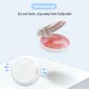 Retainer Holder with Mirror & Lanyard, Compact Night Guard Case with Vent Holes, Partial Denture Container for Purse, Portable Aligner Box Compatible with Invisalign (Black Purple)