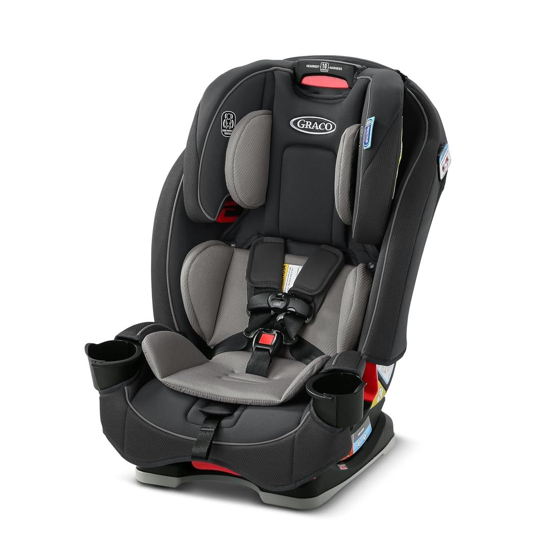 Graco SlimFit 3-in-1 Convertible Car Seat, Space Saving Design, Forward & Rear-Facing, Highback Booster Option  Purple