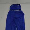 ODASDO Women Lyrical Dance Costumes Two Piece Outfit Tank Crop Tops with Mesh Wide Leg Pants Set (Medium, Royal Blue)