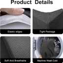 RunNico RV Dinette Cushion Cover-Elastic Camper Cushion Slipcovers-Stretchable Loveseat Sofa Furniture Protector for RV Camper Car Bench (1 Backrest Cover & 1 Bench Cover) (Grey)