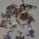 24 Pcs Italian Brainrot Tralalero Tralala Keychain Toys,Funny Animals Tun Tung Tung Sahur Plush,Brainrot Shark Figures Backpack Charm.2-3inch Party Favors Gifts birthday decorations Key chain