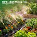 Drip Irrigation System, 2026-Upgrade 100Ft 1/4" Garden Watering System with 24 Pcs 360 Adjustable Copper Nozzles, DIY Kit for Garden, Lawn, Greenhouse, Raised Beds & Outdoor Plants