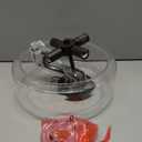 LOG BARN Semi Flush Mount Ceiling Light with Seeded Glass Shade for Living Room, Bedroom, Kitchen, Hallway, W12 x H8, Black