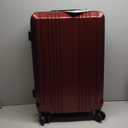 Coolife Luggage Suitcase PC+ABS with TSA Lock Spinner Carry on Hardshell Lightweight 20in 24in 28in (Wine Red, M(24IN))