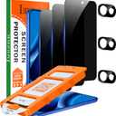 IMBZBK [Auto-Dust Removal] Privacy Screen Protector for Google Pixel 10a [6.3 INCH] Anti Spy Private Accessories, Case Friendly, 3 Military Grade Tempered Glass 3 Camera Lens Protector