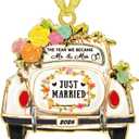 Sereney First Christmas Married Ornament 2026 Wedding Gifts for Couples Newlyweds 2026, Bride to Be Bridal Shower Gifts for Bride Mr & Mrs Gift Mr & Mrs Gift, Just Married Decorations