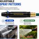 2026 New Jet Nozzle Power Washer for Garden Hose, High Pressure Power Washer Nozzle Garden Hose Nozzle High Pressure Powerful Cleaning Spray Evenly, High Pressure Hose Nozzle for Car Washing
