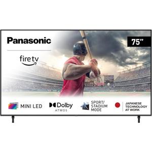 Panasonic W95 Series 75-inch Mini LED 4K Ultra HD Smart Fire TV, Sport Stadium Mode, ATSC3.0, Dolby Vision IQ, Dolby Atmos, HDR10+ Adaptive, Press and Ask Alexa, 144Hz, Wall-mountable - 75W95AP