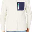 Amazon Essentials Men's Full-Zip Fleece Jacket - Navy Oatmeal XS