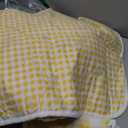 Joyreap 3 Pieces Floral Patchwork Quilt Set Queen, Yellow n White Flowers Design, Soft n Cozy Microfiber Quilt, Bedspread Bed Cover for All Season, 1 Quilt and 2 Pillow Shams- 90x90 inches