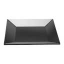 GET ML-103-BK Melamine Break-Resistant Square Dessert Plates, 8", Black (Set of 12)