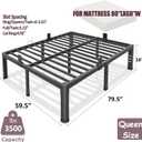 18 inch King Bed Frame Metal Platform with Round Corner Legs,3500 LBS Heavy Duty Steel Slats Support,Headboard Compatible,No Box Spring Needed,Easy Assembly,Mattress Retainer,Underbed Storage