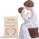 Grandma Gifts,Hand-Painted Resin Sculpture of Grandmother Holding Baby, to Celebrate New Beginnings, Newborns, and Loving Family Bonds