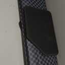 Trunk Organizer for SUV - Leather Storage Box, Extra Large, Magnetic Lid, Collapsible and Adjustable Car Organizer (Checked)