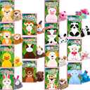 JOYIN 28 Pack Valentine's Day Gifts Cards for Kids with Plush Toy Key Chain Stress Relief Fidget Toy for Classroom Exchange Cards and Kids Party Favor