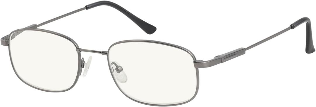 Eyekepper UV Protection Progressive Reading Glasses 3 Levels Multifocus Readers Men Women Bendable Memory Frame (Gunmetal, +2.50)