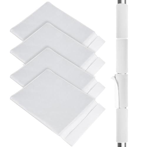 YeeBeny 4pcs Basement Pole Wrap, Garage Pole Padding with Anti Slip Fabric12x14.5 Inch, Pole Wrap Wood Roll, Column Wrap for Basketball Pole, Garage Pole, Playground Pole (White, 15x12)