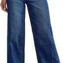 PRETTYGARDEN Wide Leg Jeans for Women Trendy High Waisted Stretchy Baggy Raw Hem Denim Palazzo Pants 2026 Spring Fall Clothes (10, Bluing)