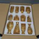 Bud Vases Set of 12,Glass Bud Vases in Bulk,Small Flower Vases for Centerpieces,Mini Vintage Vase for Wedding, Home Table Decor,Christmas,Party Decoration,Gold Amber