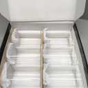 6 Pack Square Kitchen Storage Jars with Airtight Bamboo Lids and 132 Pantry Labels - 35oz Glass Canisters With Wood Lids - Food Storage Containers for Coffee, Cookie, Tea, Spice