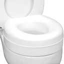 HealthSmart Toilet Seat Riser for Comfort and Elevation, Fits Most Toilets