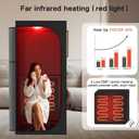 RRGFB Far Infrared Sauna Box with Red Light Therapy, Portable Dry Sauna for Relaxation, Detoxification, Carbon Crystal Heating,9 Levels, Full Size 5.9ft×2.9ft×2.6ft