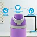 Replacement Cap for Owala Freesip,One Button Water Bottle Top Lid Compatible with Owala Cup 16oz 24oz 32oz 40oz, BPA-Free Replacement Lid Accessory for Owala Free Sip(Purplish Gray 1)