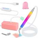 Varesee Electric Diamond Art Painting Pen, Painter Vacuum Diamond Art Pen, No Wax Needed, Vacuum Pen Pickup Tool for Setting AB Stones, Stable and Quiet(Pink)