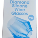 Wine2Go Diamond Silicone Wine Glasses 9oz