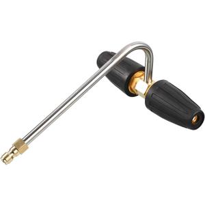 RIDGE WASHER Gutter Cleaner Attachment for Pressure Washer, with 2 Rotary Turbo Nozzle, 1/4 Inch Quick Disconnect, 3600 PSI